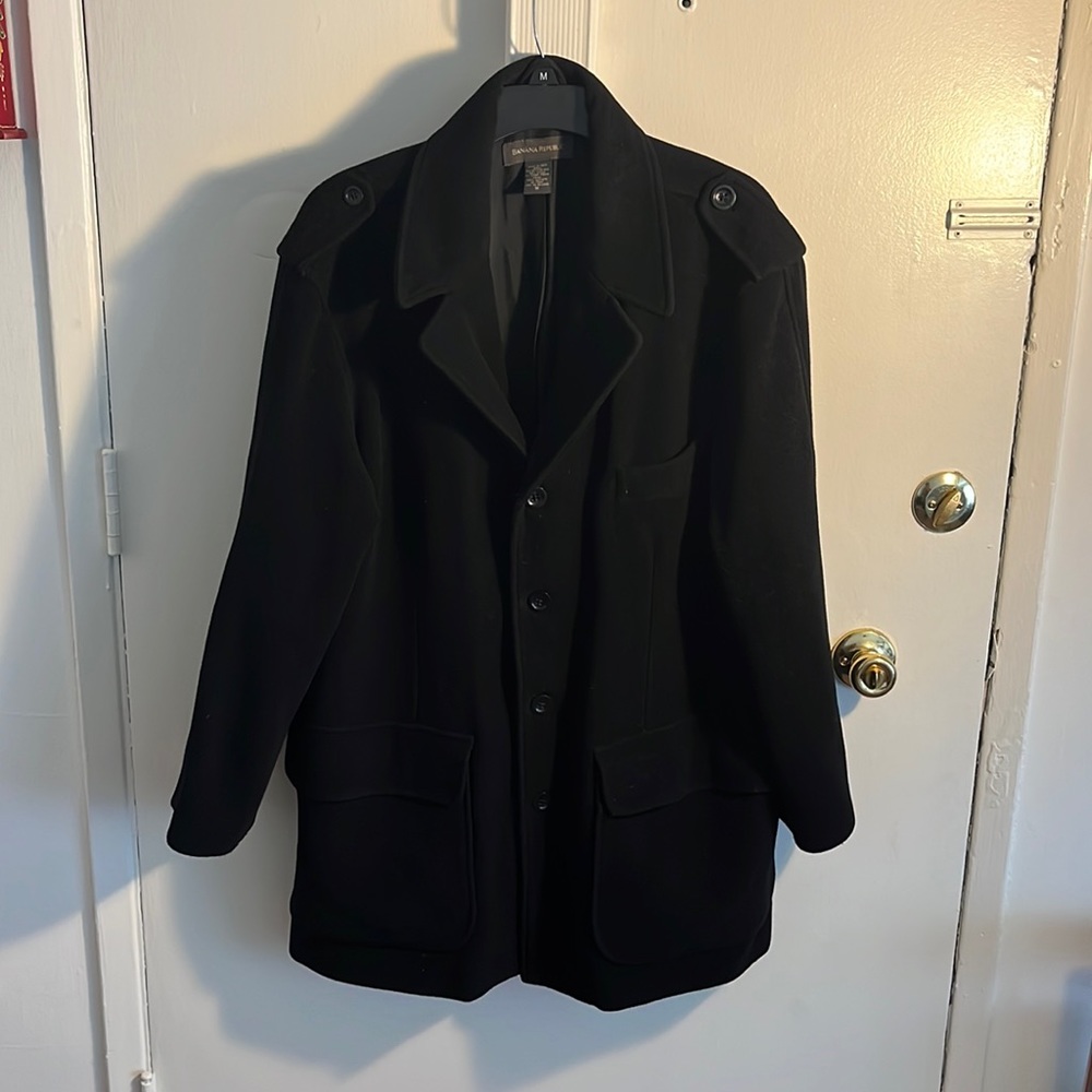 Banana Republic Mens Wool Coat Mens Medium Barely used